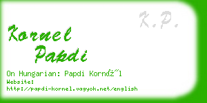 kornel papdi business card